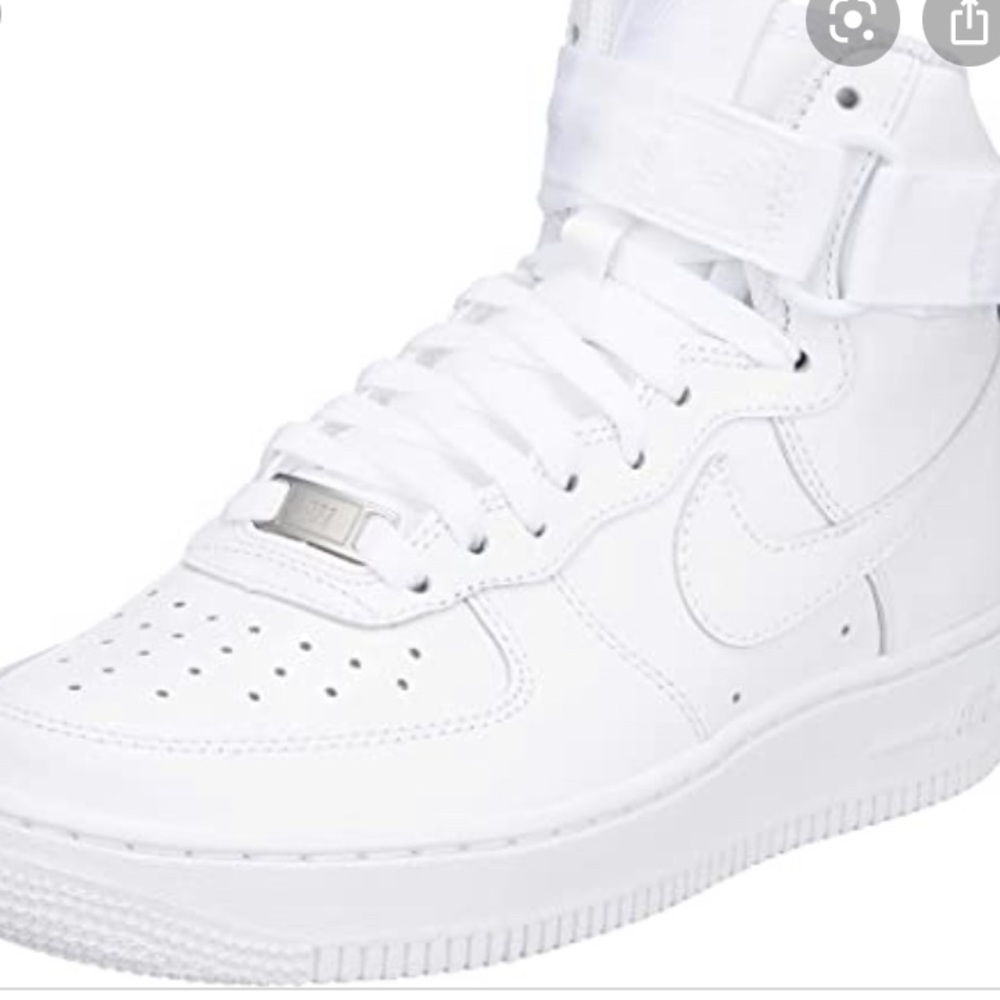 White HighTop AF 1’s size 7